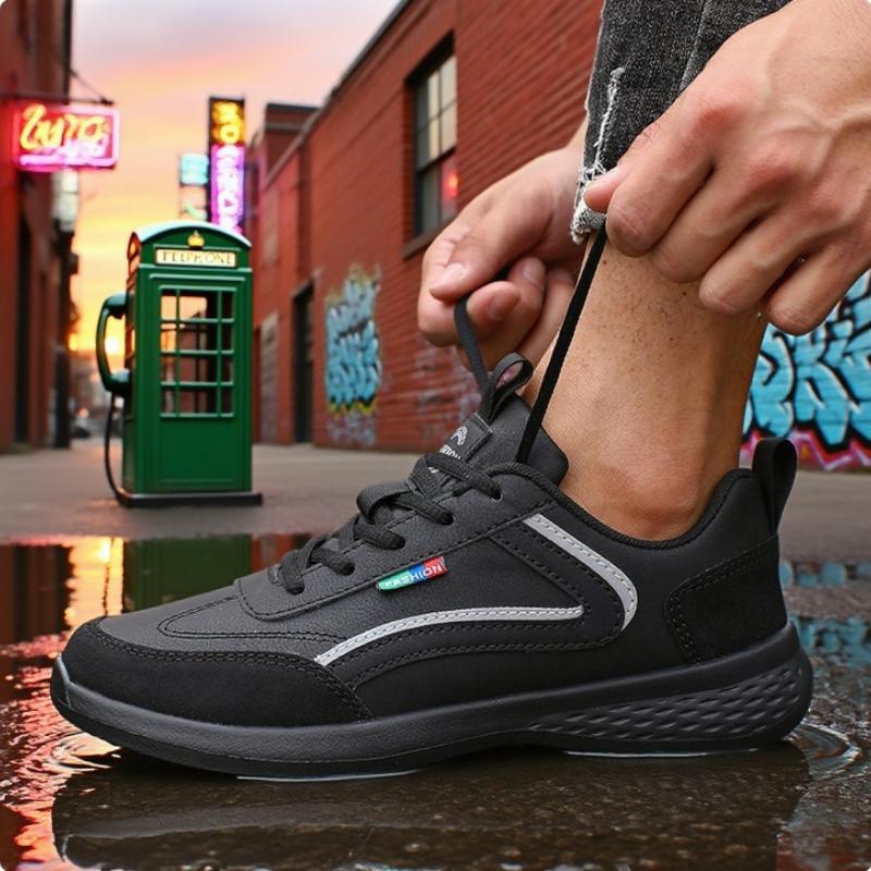 Shoes for Man Fashion Pu Leather Trend Casual Breathable Leisure Male SneakersNon-Slip Footwear Vulcanized Shoes Tenis Masculino