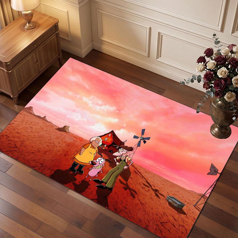 Courage the Cowardly Dog Rug Soft Thick Non Slip Floor Carpet for Bedroom Living Room Home Decor