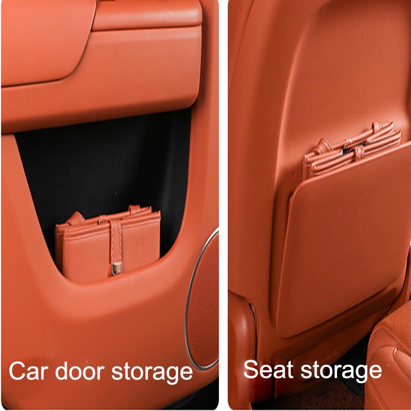 Multi-Functional Foldable Storage Box for Car Interior Car Rear Seat Storage Trash Can Organizer for Car Accessories Supplies