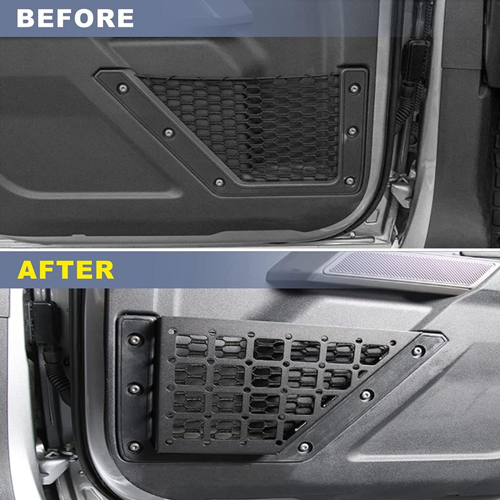 Metall-Aufbewahrungstaschen für die Vordertür, Türseiten-Organizer-Box für Ford Bronco 2021 2024, 2/4-türig, Autozubehör, Innendekoration