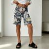 Women's High Waist Wide Leg Shorts Casual Summer Vacation Floral Print Loose Fit Comfortable Beachwear