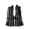 BARBARA Leather Zipper Point 6.5cm Kitten Heel Ankle Boots Bbg864bk