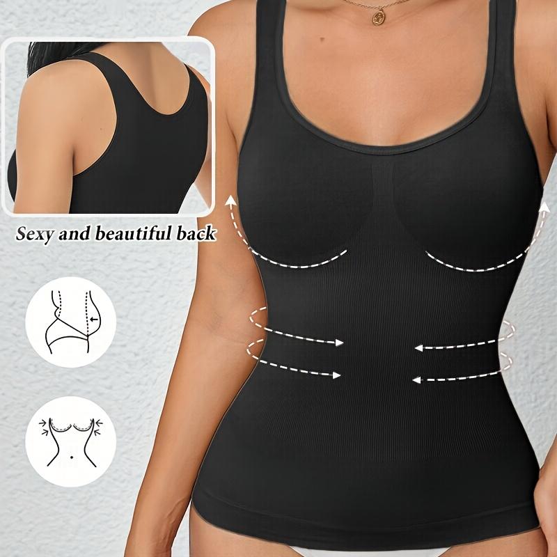 Camișolă Modal pentru Femei cu Sutien Încorporat, Top Tank Fără Mâneci Lung