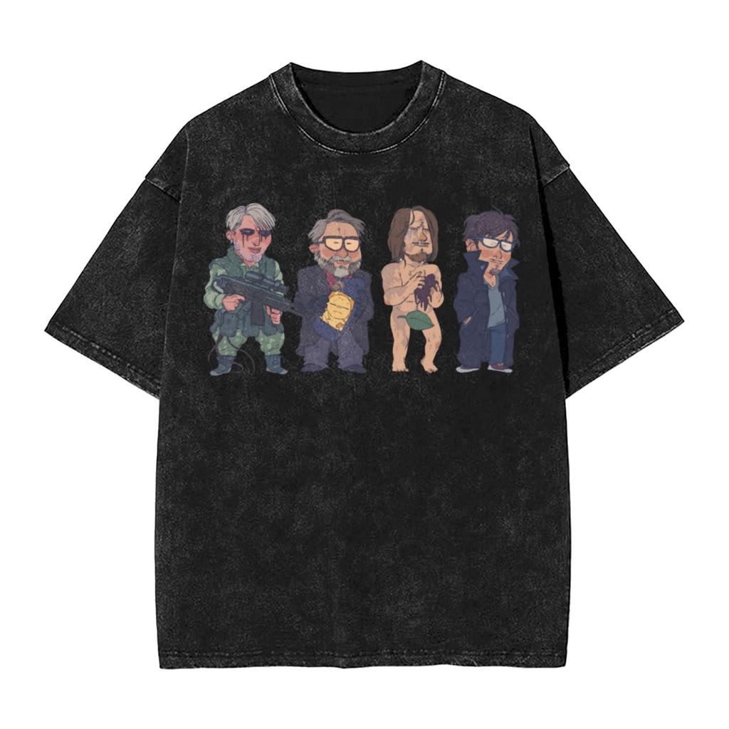 Death Stranding Keeping On Printe T Shirt Harajuku Hip Hop Washed TShirts Men Women Clothing Cotton Short Sleeve Tees Tops