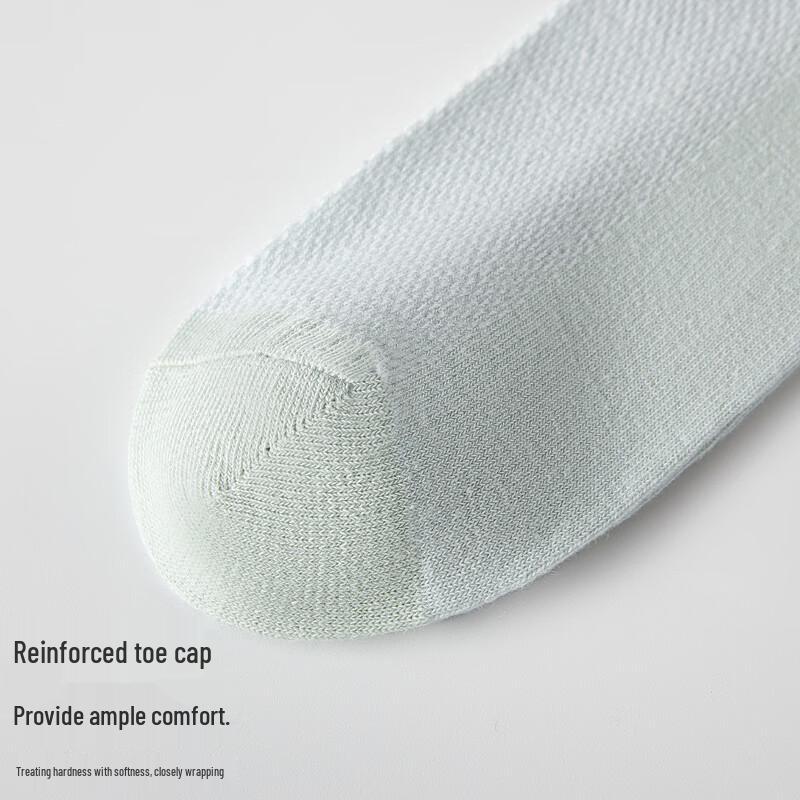 Langsha Women's Pure Cotton Mesh Mid-calf Socks (5 Pairs)