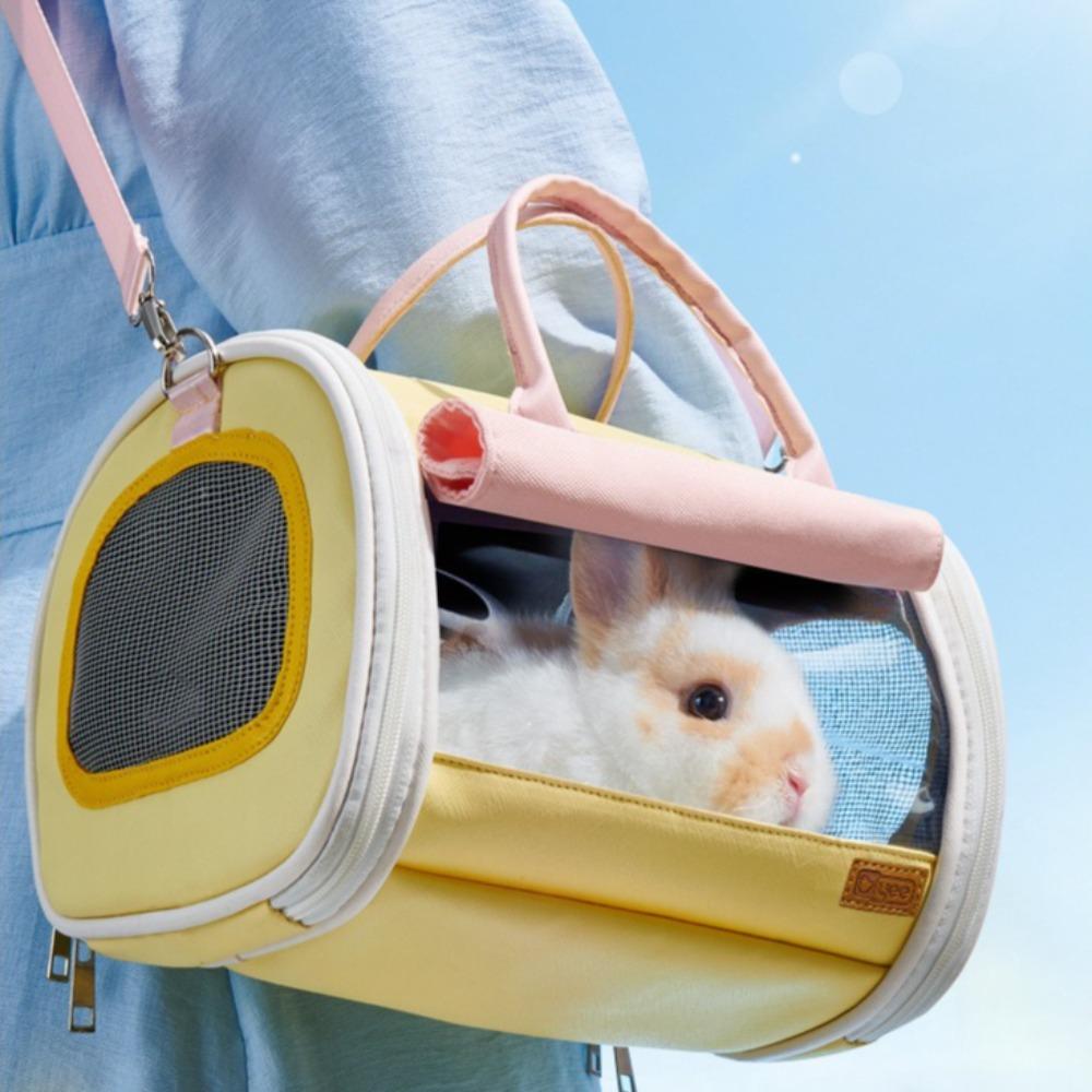 Guinea Pigs Carrying Bag Portable Rabbit Transport Case Hamsters Accessories Handbag Breathable Small Animal Accessories