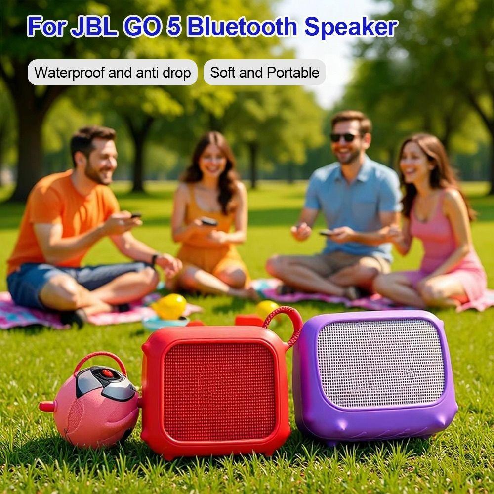 Shockproof Silicone Cover Portable Protective Cover for JBL GO 5 Bluetooth Speaker Travel Use