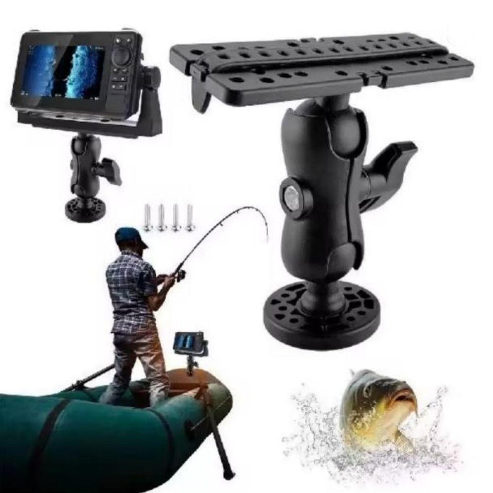 Black Fish Finder Mount Nylon Boat Rotating Bracket New Universal Kayak Holder  Plate Accessories
