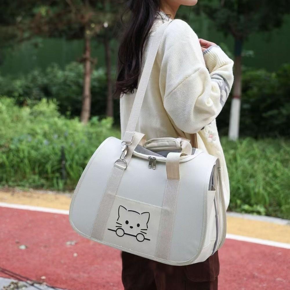 Breathable Pet Carrier Backpack Ventilated Cat Outing Crossbody Bag  for Cats and Dogs