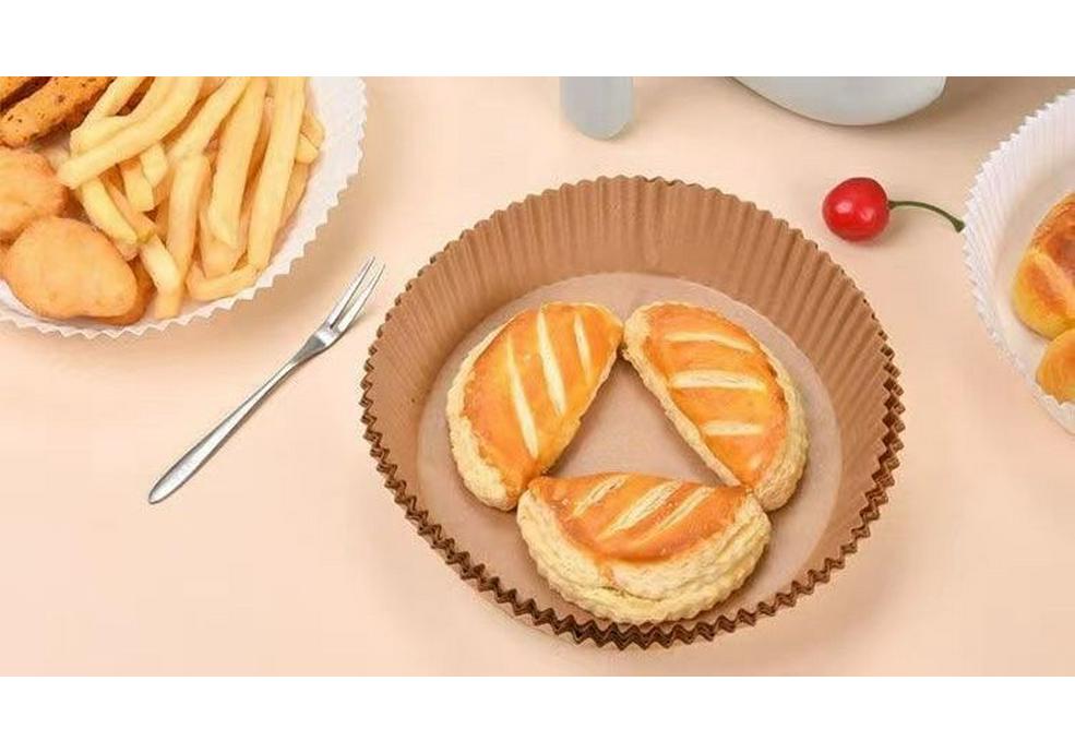 High-Temp Resistant Silicone Oil-Absorbing Air Fryer Paper Tray for Oven & BBQ