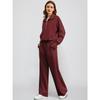 European and American Summer New Women's Clothing Suit Fashion Half Zipper Sweater Straight Pants Sportswear