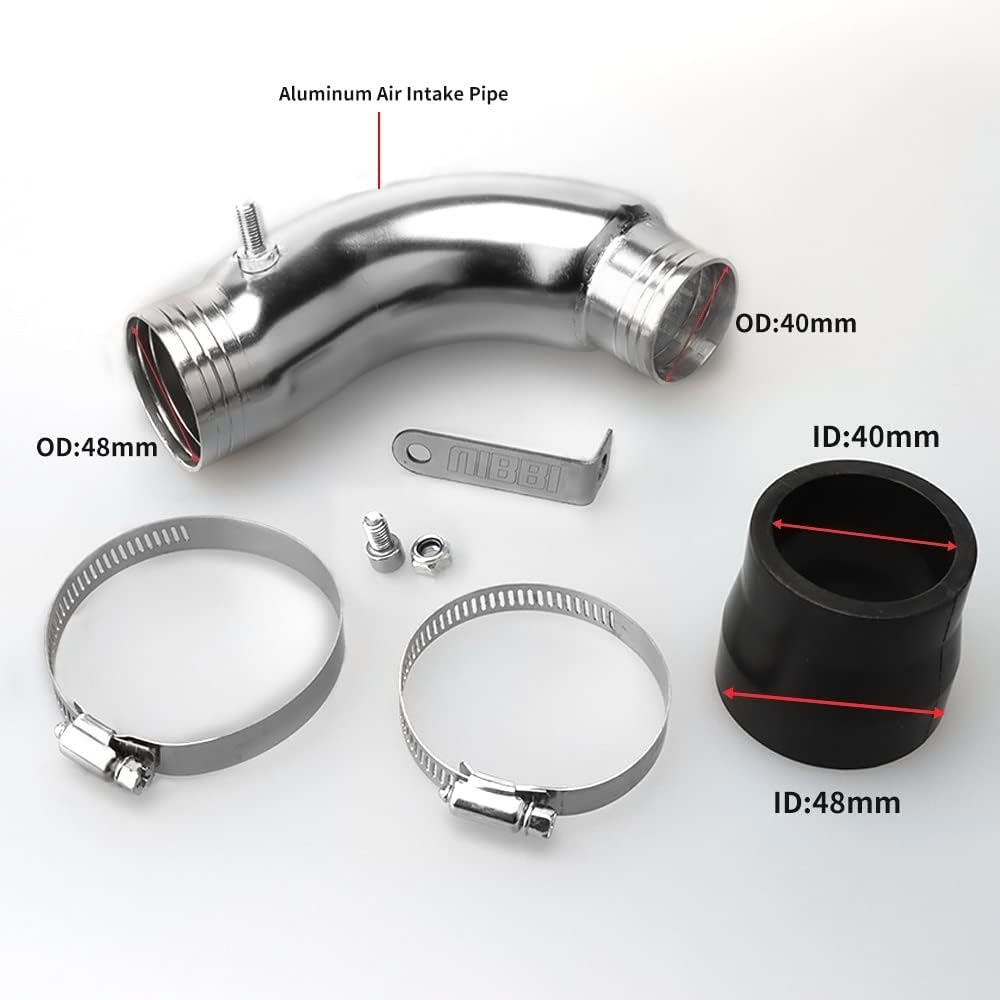 NIBBI Air Filter Intake Curve Pipe High Performance Air Intake Elbow Cold Air Intake Fit For GY6 Engine