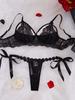 European and American new sexy lingerie cross-border lace three-point women's taste