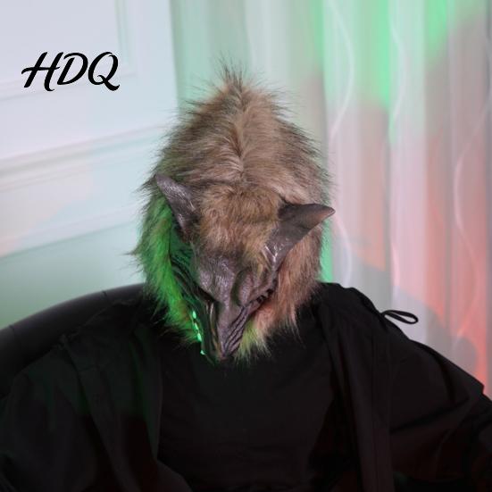 Werewolf Cosplay Gear Realistic Claws Gloves, Furry Black Wolf Paw Costume Headgear, Halloween Durable Gloves Beast Animal Props for Party Cosplay,