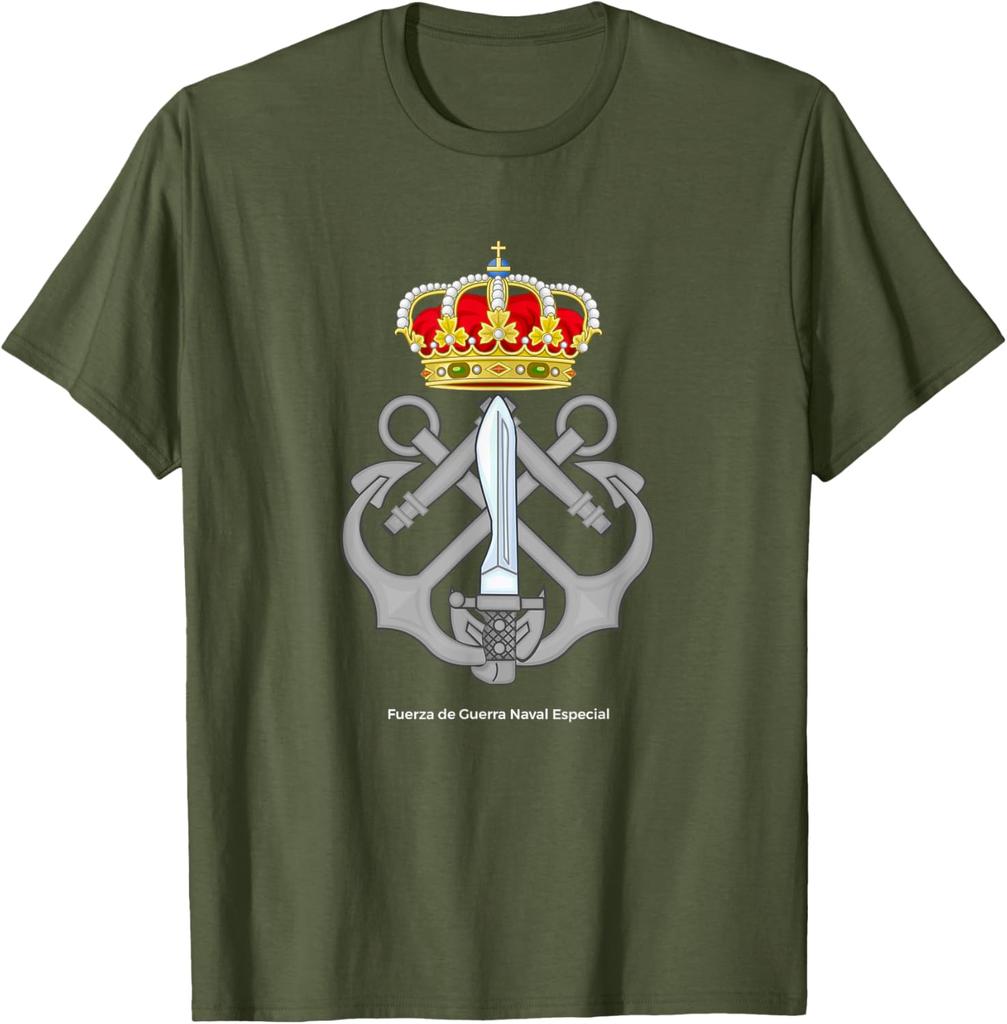 Emblema FGNE Ejrcito Espaol Fuerza Guerra Marine Especial TShirt Short Sleeve Casual Cotton Shirt