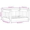 Hundebett Wachsbraun 55 x 45 x 28 cm Massives Kiefernholz