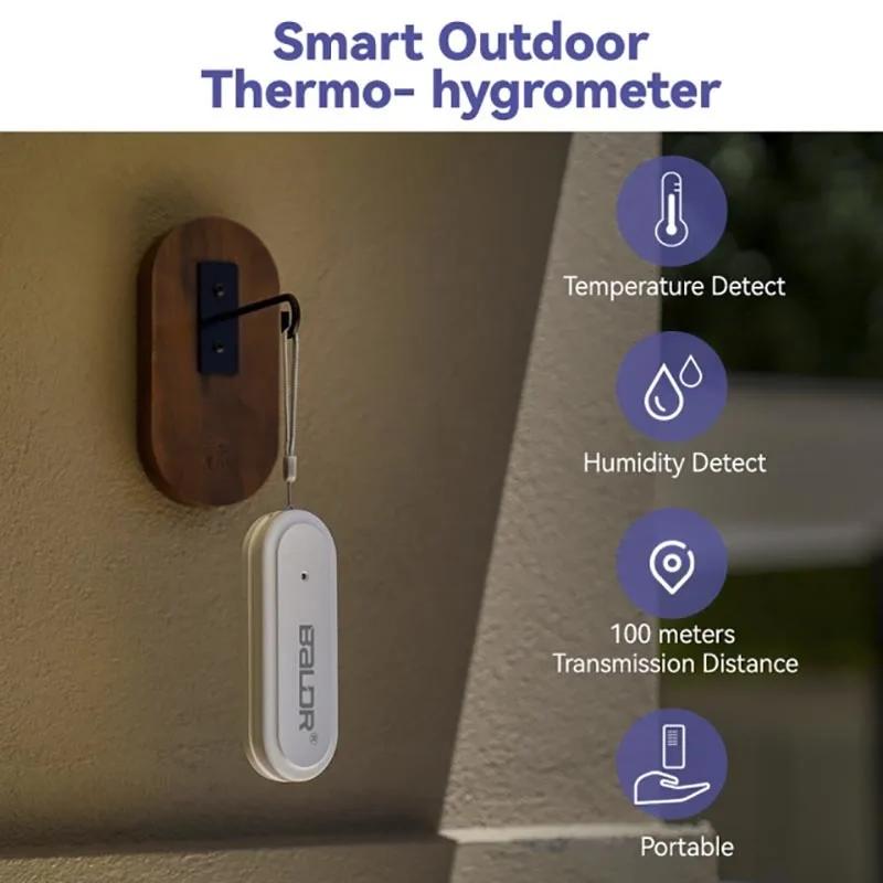 Wi-Fi Smart Hygrometer Indoor Outdoor Humidity Thermometer With Remote Monitoring & App Control,IP54 Sensor For Room, Greenhouse