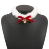 Plush Christmas Choker Velvet Bowknot Xmas Clavicle Chain  Holiday Photography Accessories