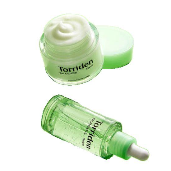 Torriden BALANCEFUL Cica Soothing Serum 50ml + Cream 80ml Calming & Barrier Care Set