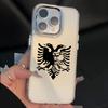 Albanian Eagle Phone Case For iPhone 17 16e 16 15 14 13 12 11 Mini Pro Max X XR XSMAX 8 7 Air Plus Transparent Soft Cover