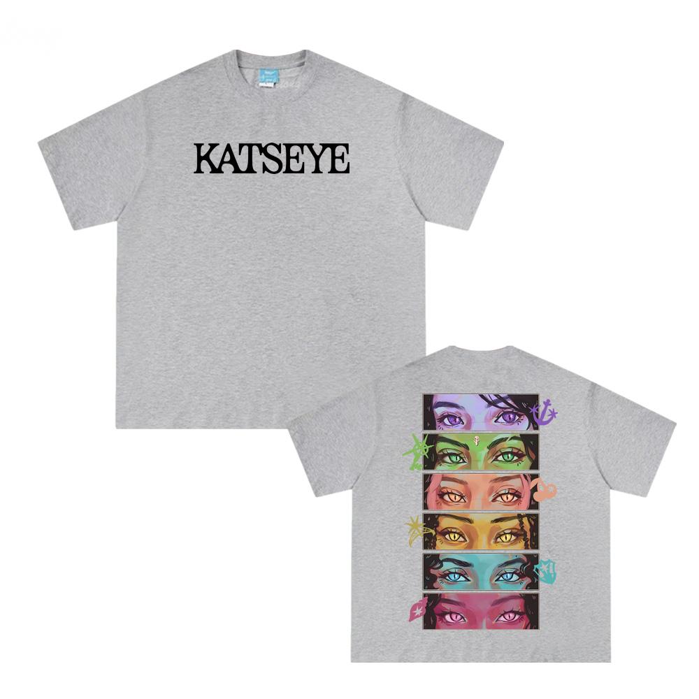 Korean Girl Group KATSEYE Tee 100%Cotto New Manga Style Tee-shirt Summer Fashion High Quality Round Neck Trend