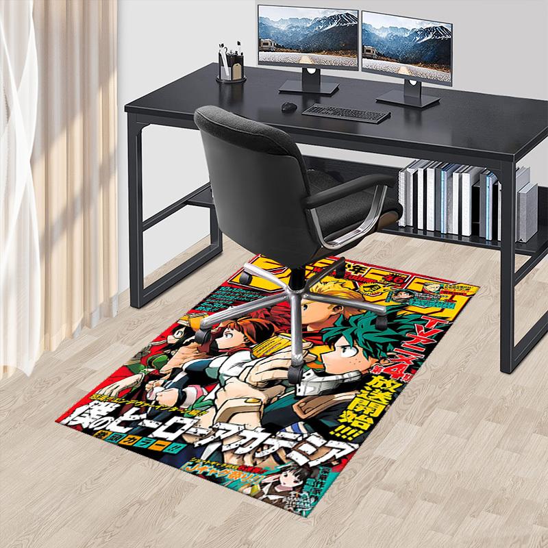 

1pc My Hero Academia Midoriya Izuku Chair Mat - Anime Cartoon Design Office Desk Pad, Non-Slip Carpet for Home Decor, Suitable for All Seasons.T088 60cm by 90cm