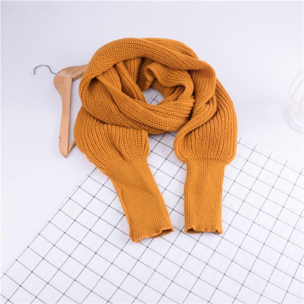 European Style Wrap Scarf Cross Crochet Sweaters Elastic Knitted Shawl Women  Autumn