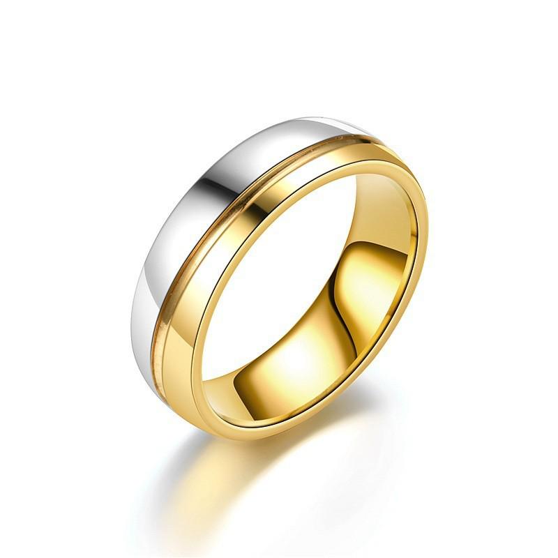 European & American Fashion Titanium Steel Diamond Couple Rings