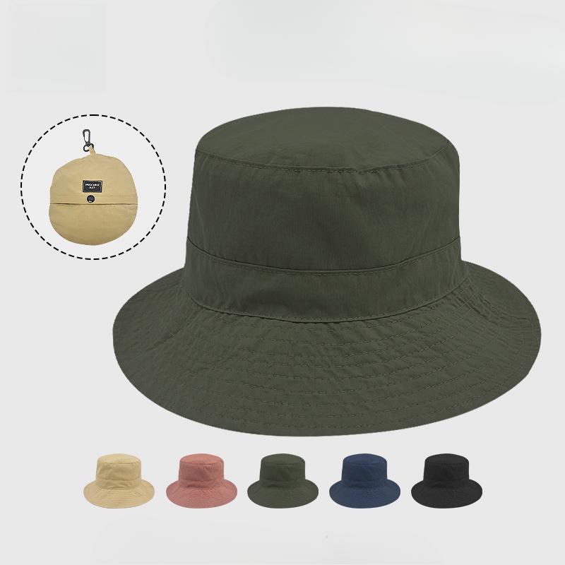 Foldable Sun Hat Portable Storage Sun Protection Fishing Hat Summer Drawstring Quick Drying Outdoor Cycling Hiking Hat