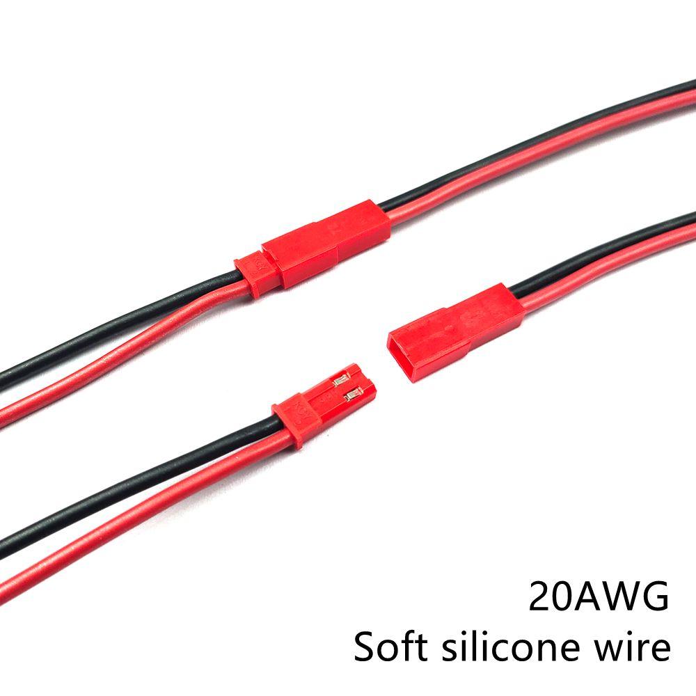 10Pairs 22AWG Copper JST Connector Cable 2 Pin JST Electrical Connector  Electronic DIY