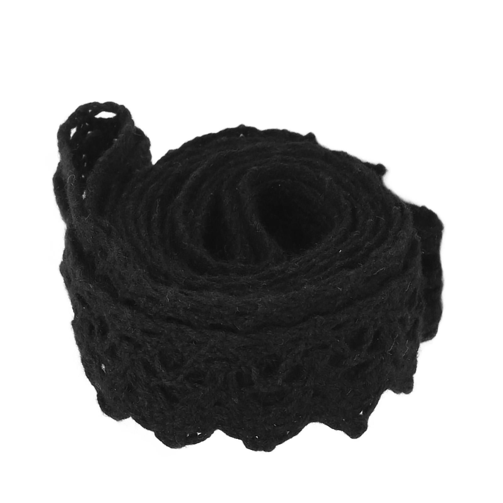 

Кружевная лента хлопковая нить 20 ярдов черная декоративные аксессуары для DIY одежды, украшения подарков