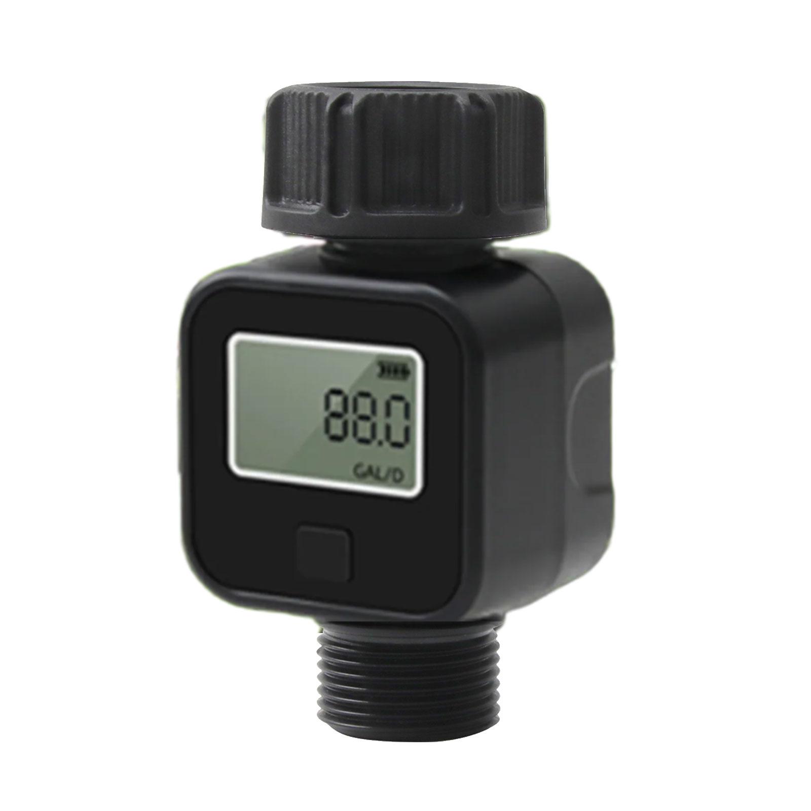 

Water Flow Meter Measure Gallon/Liter Consumption and Flow Rate for Outdoor Garden Hose Watering Water Tank Filling