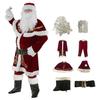 Santa Claus Costume Flannel Adult Santa Outfit Father Christmas Suit Festive Cosplay Costume Set For Christmas Party Themed