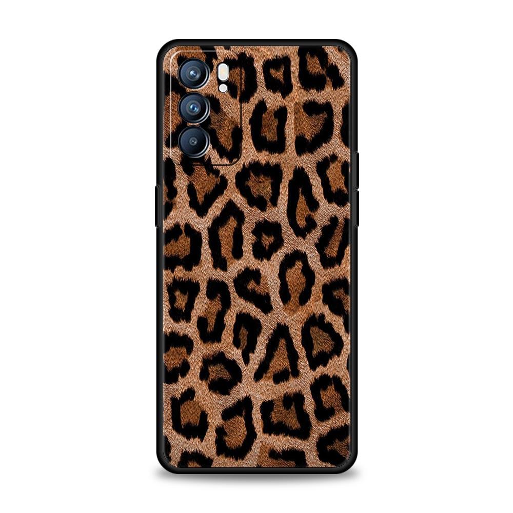 Fashion Tiger Leopard Print Case For Oppo Reno13 Reno12 Reno11 F Reno10 Pro A54 5G Find X5 A53 A52 A9 A17 4G A79 A80 A98 Cover