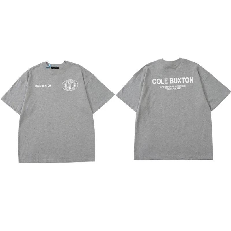 Summer Fashion Heavyweight Retro Men's English Letters 100% Cotton Printed Round Neck High-quality Casual Fitness Street T-shirt