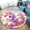 Rainbow Unicorn Fantasy Sky Round Rug Home Soft Decorative Anti Slip Yoga Table And Chair Mat Carpet Outdoor Floor Mat Carpet S4