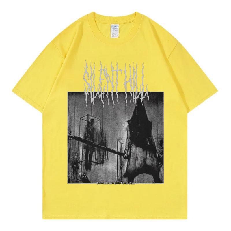 Silent Hill 2 Game Graphic T Shirts Men Women Gothic Vintage Short Sleeve Tshirt High Quality Fashion Oversized Cotton Tshirts
