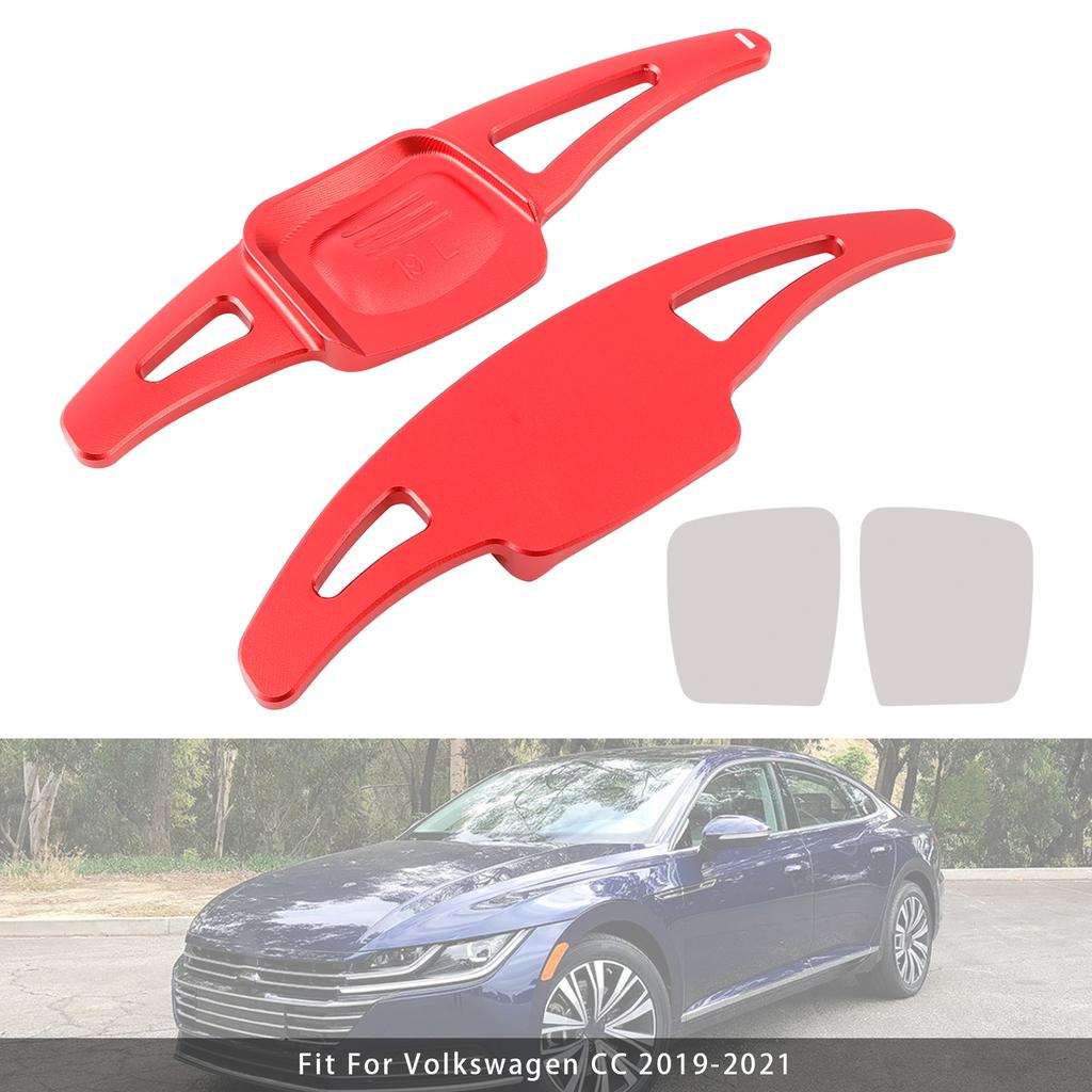 Steering Wheel Paddle Shifter Extension For VW Golf 8 Tiguan Aluminium Red