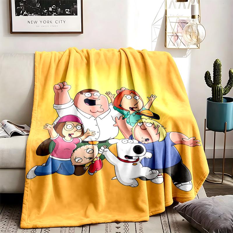 Family Guy Theme Blanket Suitable For The Sofa Camping And Travel Made Of Soft Flannel Material An Ideal Gift For Occasions Such As Birthday