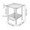 SucceBuy Kitchen Work Bench Commercial Catering Table Worktable with Undershelf Stainless Steel 330LBS 286LBS for Restaurant