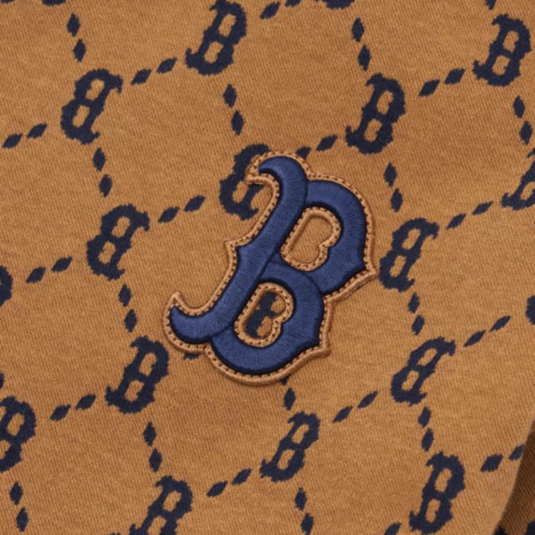 New MLB Old Flower Long Sleeved Dresses Women's Khaki 3FOPM0124-43BGD