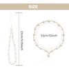 LUVI Beaded Phone Charm Lanyard Wrist Strap Beads Chain String Pearl Bracelet Keychain Handmade Cute Fashion for Women