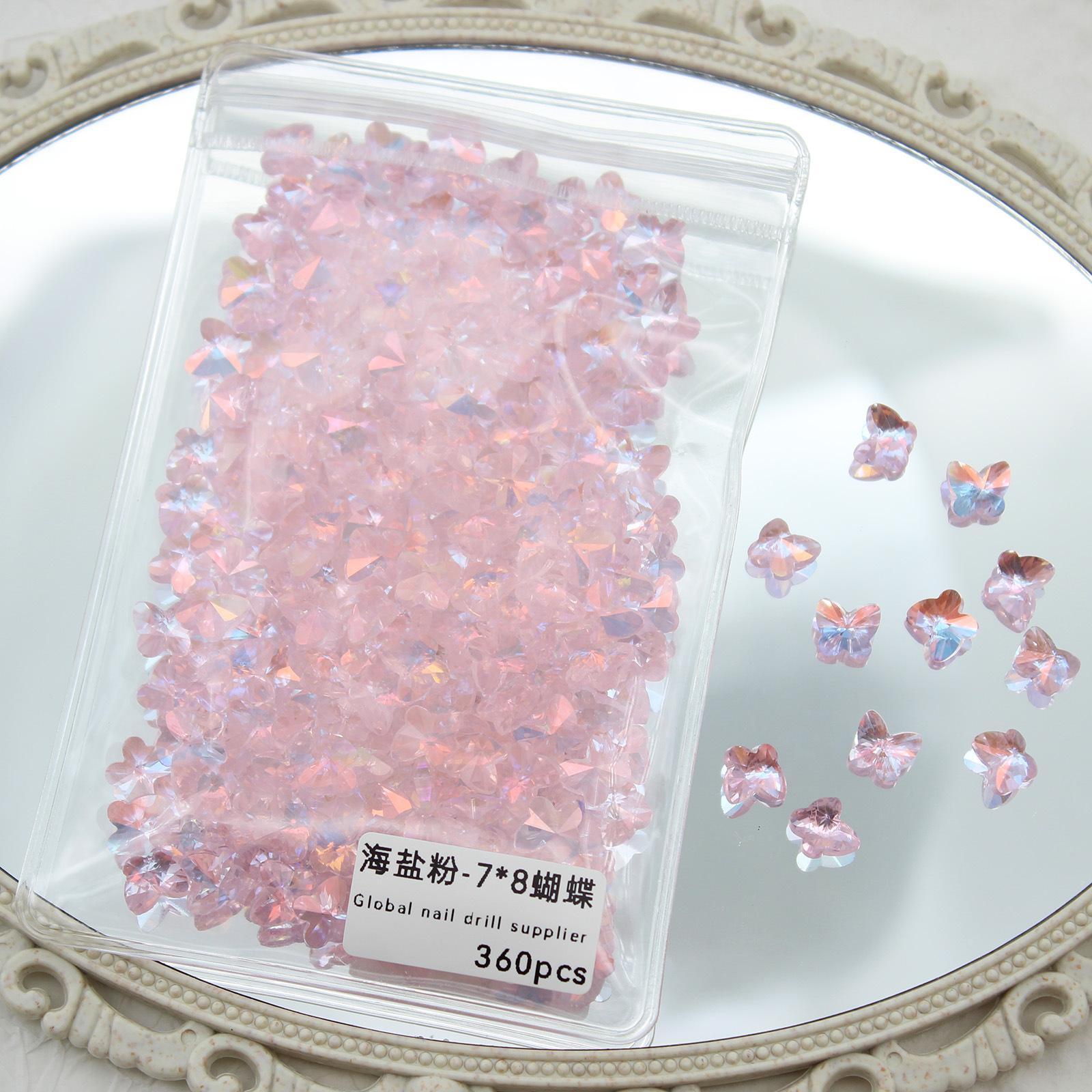 

Целая упаковка из 360 штук морской соли в виде пудры с кристаллами и острым дном, размер бриллианта, камень, сахар, любовь, кривое сердце, украшения для ногтей single piece/whole package (about 360 pieces)