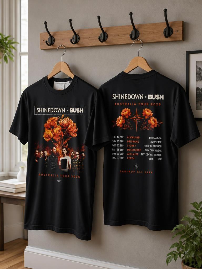 Shinedown X Bush Co-Headline Australian & NZ All Over Print T Shirt