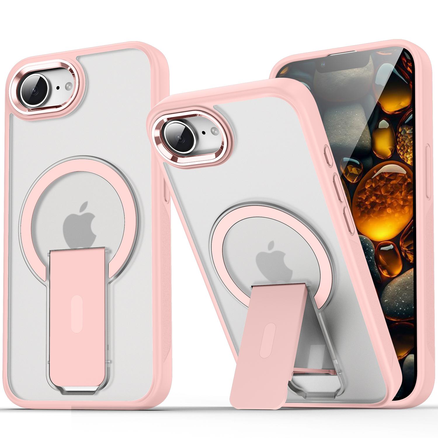 

For iPhone 16e Case Compatible with MagSafe PC + TPU Phone Cover with Kickstand G