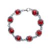Creative Personality Geometry Ellipse Simulation Ladybug Bracelets for Women Fashion Cute Insect Animals Jewelry Accessory Gift