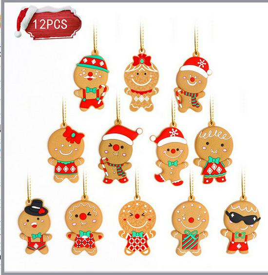 Classic Christmas Gingerbread Man Tree Ornaments