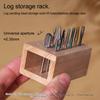 18 Holes Wood Nail Drill Bits Holder Stand Display Storage Box Nail Grind Head Organizer Empty Container Case Manicure Tool