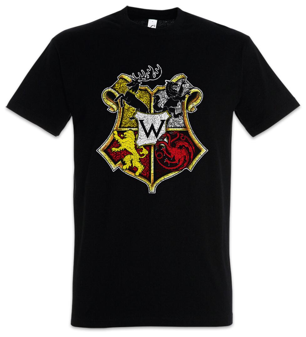 Westeros School T-Shirt Game of Harry Fun Thrones Potter House Signs Symbols L