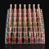 Clear Acrylic Cosmetic Storage Holder with Multiple Compartments for Nail Polishes and Lipsticks